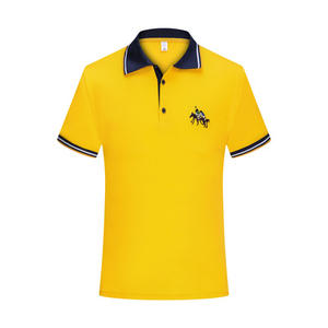 Chemises pour hommes à manches courtes 100% coton tricoté imprimé séchage rapide design découpé style décontracté golf broderie logo personnalisé - Product Image 3