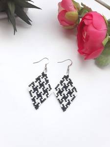 Pendientes bohemios con cuentas y diseño de turquesa, flecos en cascada, regalo de joyería único - Product Image 2