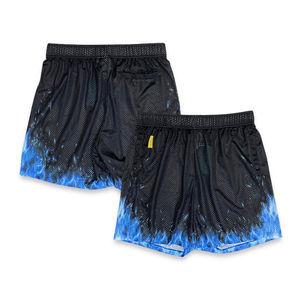 Ropa de calle personalizada, pantalones cortos deportivos, pantalones cortos de baloncesto transpirables de malla con cordón, estampado bordado Vintage, servicio OEM disponible - Product Image 1