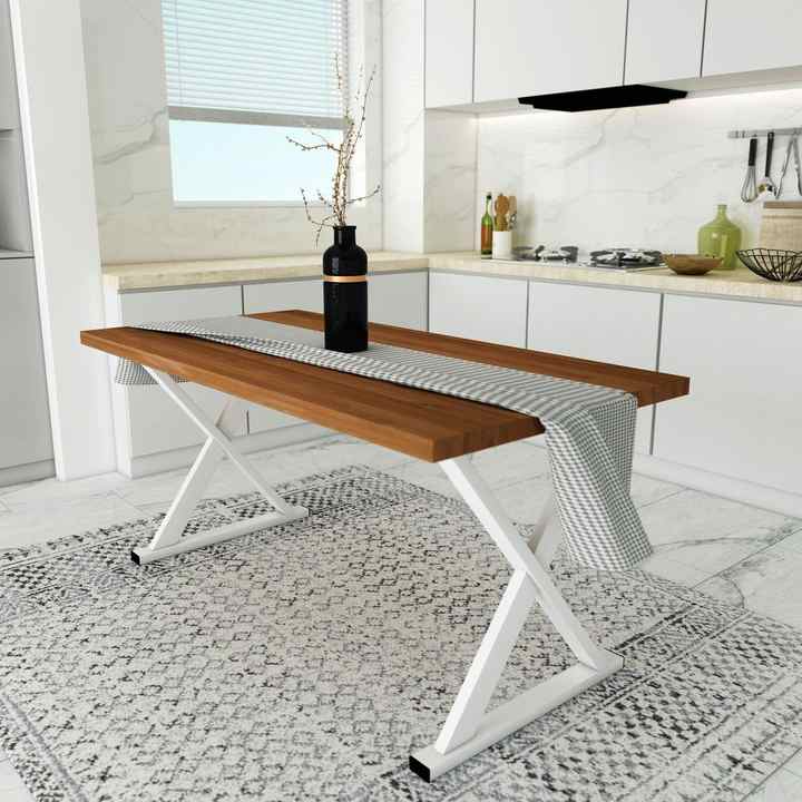 Bahar Solid Teak Color 180x80 Dining Table CPT7287-180