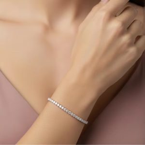 Brazalete Flexible de Oro de 14K y Diamantes Naturales para Mujer, Brillo Eterno - Product Image 5