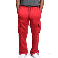 Derniers pantalons de survêtement cargo de sport pour hommes Pro Club, en toile de coton respirante, taille élastique, meilleurs cordonnets, bas de survêtement