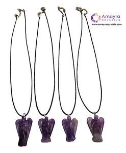 Pendentif Anges en Agate Améthyste Pierre Précieuse Pendentifs Naturels Faits à la Main Pendentifs Anges en Cristal Vente en Gros De Cristaux Amayra Exportations - Product Image 5