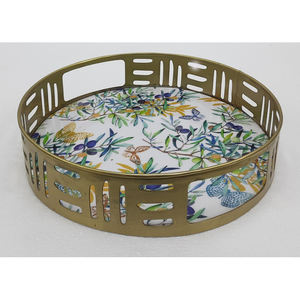 Bandeja de servicio de forma ovalada de Metal de hierro con acabado esmaltado Calcomanía para el hogar y hoteles bandeja de servicio de comida hecha a mano a granel - Product Image 5