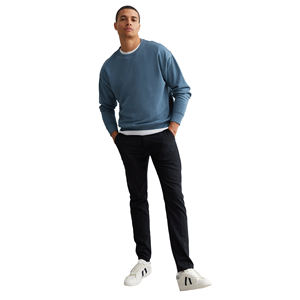 Sweat-shirt en molleton français uni personnalisé à col rond, coupe régulière, 100% coton, épaules tombantes, écologique, respirant, luxe pour homme - Product Image 1