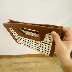 Nouveau sac en rotin tendance avec cuir véritable/sac en rotin vintage/sac en rotin bali - Product Image 5