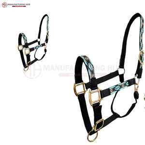 Custom Logo Leather Horse Endurance Full <b>Halter</b> Customized Designed Equestrian Horse <b>Halter</b> Synthetic <b>Halter</b> Custom Logo - Product Image 2