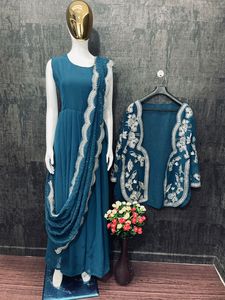 ÚLTIMO DISEÑO DE KOTI CHOLI DE BOLLYWOOD EN SEDA GEORGETTE DE ALTA CALIDAD Y MODA PARA MUJER - Product Image 5