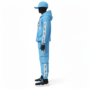 ชุดวอร์มผู้ชายแบบมีฮู้ด ผ้าฝ้าย 100% แห้งเร็ว เหมาะสำหรับออกกำลังกายในยิม ผ้าฟลีซ ระบายอากาศได้ดี รับสกรีนโลโก้ - Product Image 3