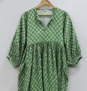 Vestido de Verano Boho Floral de Algodón Puro Ecológico, Cintura Natural India, Largo Midi, Transpirable, Elegante para el Día a Día - Product Image 6