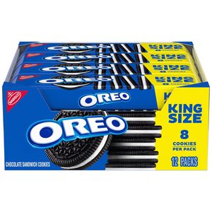 OREO Chocolate Sandwich Cookies, King Size, 12 Snack Packs (8 Cookies Per Pack) - Product Image 1