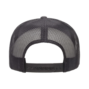 Casquettes de sport en mousse structurée à 5 panneaux, visière plate, logo brodé personnalisé, fermeture snapback, avec cordon, pour la course et la randonnée, vente en gros - Product Image 2