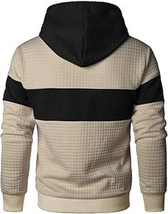 Sudadera con capucha Unisex con estampado personalizado de máxima comodidad, acogedor patrón de gofres, elegante giro de moda para invierno, capas de lana - Product Image 2