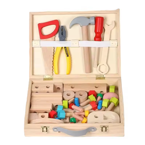 Boîte à <span class=keywords><strong>outils</strong></span> en <span class=keywords><strong>bois</strong></span> pour enfants, jouets Montessori amusants, boîte à <span class=keywords><strong>outils</strong></span> éducative certifiée CPC - Product Image 3