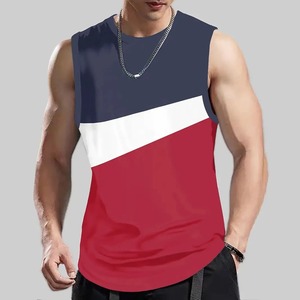 เสื้อเชิ๊ตแขนกุดแฟชั่นสำหรับผู้ชาย, เสื้อยืดแขนกุดพิมพ์ลายเสื้อยืดคอกลมทรงหลวมลำลองสำหรับใส่ไปยิมในฤดูร้อน - Product Image 5