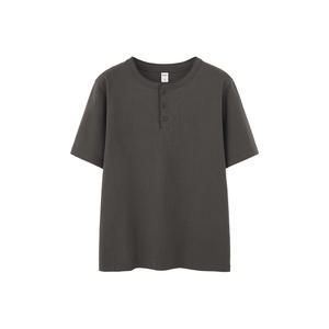 Camisetas informales de gran tamaño con cuello redondo de calidad superior, camisetas con hombros caídos 280GSM 100% algodón de talla grande, camiseta pesada - Product Image 2