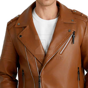 Veste en similicuir pour hommes à la mode au prix de gros Veste d'hiver en similicuir véritable de haute qualité pour hommes - Product Image 6