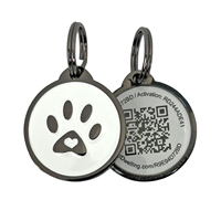 Maßge schneiderte Metall Zink legierung Blank QR-Code NFC Erkennungs marken Smart NFC Pet Tags
