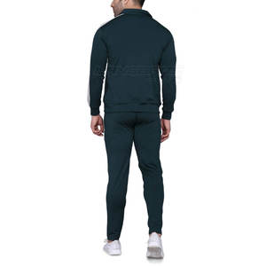 Ensemble de sport élégant pour homme, sweat à capuche zippé tendance avec pantalon de survêtement assorti - Product Image 2