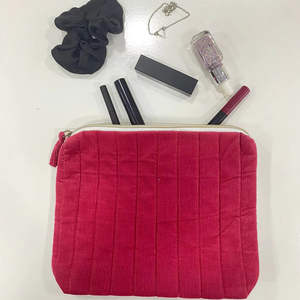 Bolsa de mano tejida de pana de algodón para mujer con rayas multicolores ecológicas, bolsa de viaje para compras al aire libre fabricada en la India - Product Image 1