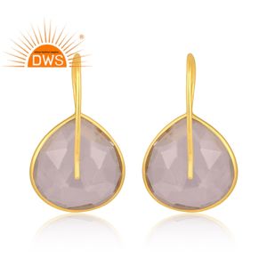 ต่างหูพลอยอเมทิสต์สีเขียวธรรมชาติชุบทอง18K ทำจากเงินสเตอร์ลิงเครื่องประดับตามสั่งสำหรับผู้หญิง - Product Image 4