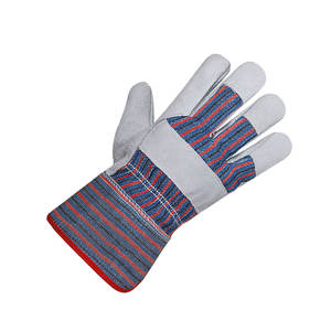 ถุงมือหนังวัวแยกชิ้นกันไฟโลโก้ออกแบบได้ตามต้องการถุงมือป้องกันสำหรับทำงานประจำวันสำหรับงานเชื่อมแบบเรียบ - Product Image 6