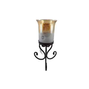 Bougeoir en métal et aluminium, support de bougie martelé en cuivre pour mariage et décoration de table - Product Image 1