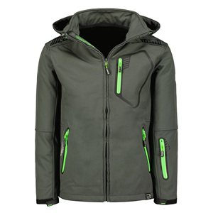 Veste Elite Urben en polyester à fermeture éclair Softshell pour hommes Veste imperméable d'extérieur de haute qualité avec logo personnalisé - Product Image 2