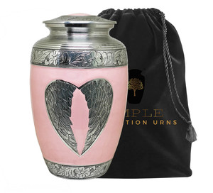 โกศบรรจุอัฐิรูปหัวใจสีชมพูเงิน สไตล์อเมริกัน ขนาด 10 นิ้ว คุณภาพพรีเมียม เป็นมิตรกับสิ่งแวดล้อม และปรับแต่งได้ - Product Image 2