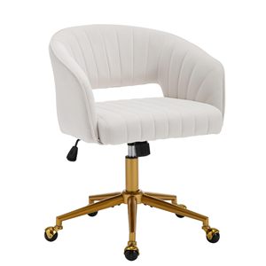 Sedie da <span class=keywords><strong>scrivania</strong></span> moderne in velluto sedia girevole regolabile in altezza con Base dorata - Product Image 1