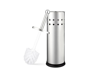 Escobilla de baño de estilo moderno de alta calidad en acero inoxidable en uso con acabado pulido para hogares, hoteles en uso de limpieza de baño - Product Image 1