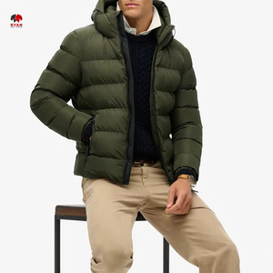 Veste matelassée à capuche, veste matelassée à capuche d'hiver, veste matelassée à capuche amovible, veste matelassée à capuche coupe-vent, streetwear, moderne - Product Image 3