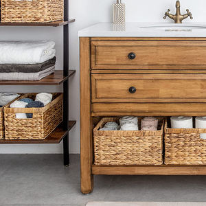 Multifunctional Foldable Large Capacity Storage <b>Basket</b> Box Hand Woven Water Hyacinth Wood Plastic Colorful <b>Wicker</b> Baby <b>Laundry</b> - Product Image 5