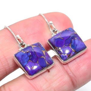 Pendientes de piedras preciosas turquesas de Plata de Ley 925 de estilo bohemio, joyería hecha a mano, pendientes de plata, joyería para mujer, regalo de boda para - Product Image 1