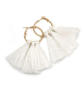 Pendientes de borla de última calidad Pendientes de tapa de oreja redonda de latón ambiental calidad superior al mejor precio - Product Image 1