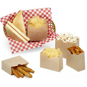 Kraft Snack Bags Biodegradable Strong Classic Luxury Style for Food Packaging Use for Cakes Sugar Noodles Pizza Carton Packaging - Product Image 1