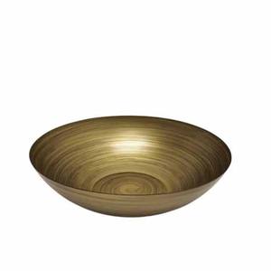 Ensemble de 2 bol rond de service en fer couleur or antique bol à fruits de grande taille pour la cuisine et la décoration de mariage à la main - Product Image 2