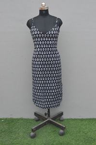 Indian Handmade Women's Sleeveless Maxi <b>Dress</b> 100% Cotton Hand Block Print Breathable Natural Waistline <b>Long</b> Length Woven - Product Image 2