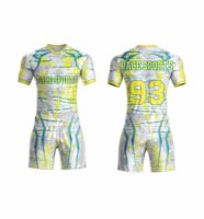 Jersey Sepak Bola Sublimasi Kualitas Pakistan 100% Poliester untuk Dewasa, Lengan Pendek Musim Panas untuk Klub dan Tim