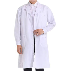 Vente en gros blouse médicale professionnelle en poly coton longue blouse de laboratoire blanche unisexe pour médecin tendance dans le monde entier 2025 - Product Image 1