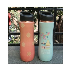 Sleek copper <b>water</b> <b>bottle</b> handcrafted for <b>daily</b> hydration with natural wellness properties and refined polished finish - Product Image 3