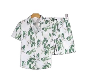 Chemise florale à manches courtes pour homme, style hawaïen, coupe ample, imprimé intégral, collection été 2026 - Product Image 1
