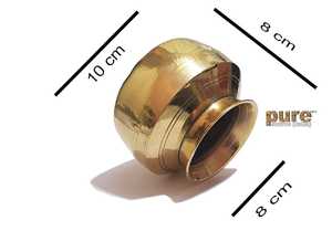 Lota en laiton pur artisanal pour Pooja et usage quotidien |   Pot à eau traditionnel indien - Product Image 6