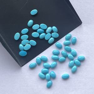 4mm 6mm 8mm Natural Bella Durmiente turquesa suave ovalado parte posterior plana cabujón piedra preciosa suelta calidad AAA semipreciosa fina DIY - Product Image 2