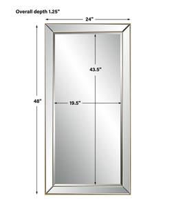 Miroir mural rectangulaire en métal doré de luxe ménage hôtel appartement salon chambre couloir décoration murale dressing miroir - Product Image 4