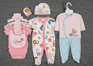 Ensemble de vêtements pour nouveau-né tendance, 8 pièces, en coton, pyjama à pieds pour bébé garçon, barboteuse, <span class=keywords><strong>cadeau</strong></span>, vêtements de Noël pour bébé - Product Image 4