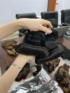 Meilleure qualité 100% naturel vierge Viet Nam oeuf boucles rebondissantes Extensions bouclées en gros trames grade 12A - Product Image 5