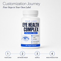 Capsules personnalisées pour la santé des yeux, conception de flacon à marque privée, 60 capsules végétales