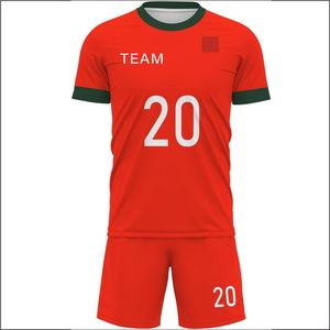 Uniformes de Fútbol para Equipos de Adultos, Camiseta Deportiva de Manga Corta Personalizada de Poliéster 100% para Verano - Product Image 1