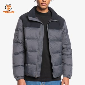 Veste en peluche pour hommes logo personnalisé veste d'hiver 2025 pour hommes avec poche personnalisé hommes vestes à bulles Service OEM - Product Image 1